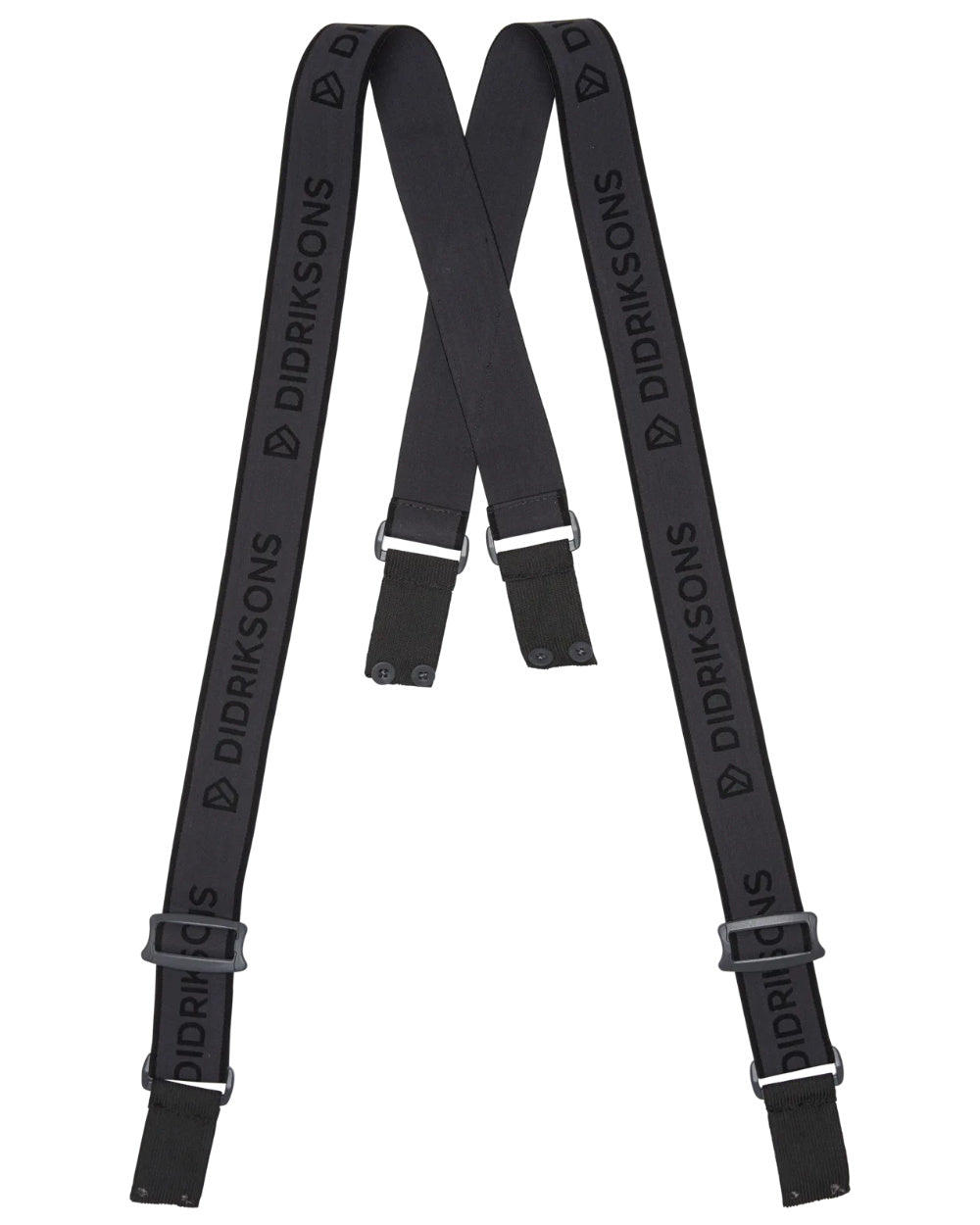 Black Coloured Didriksons Suspenders On A White Background
