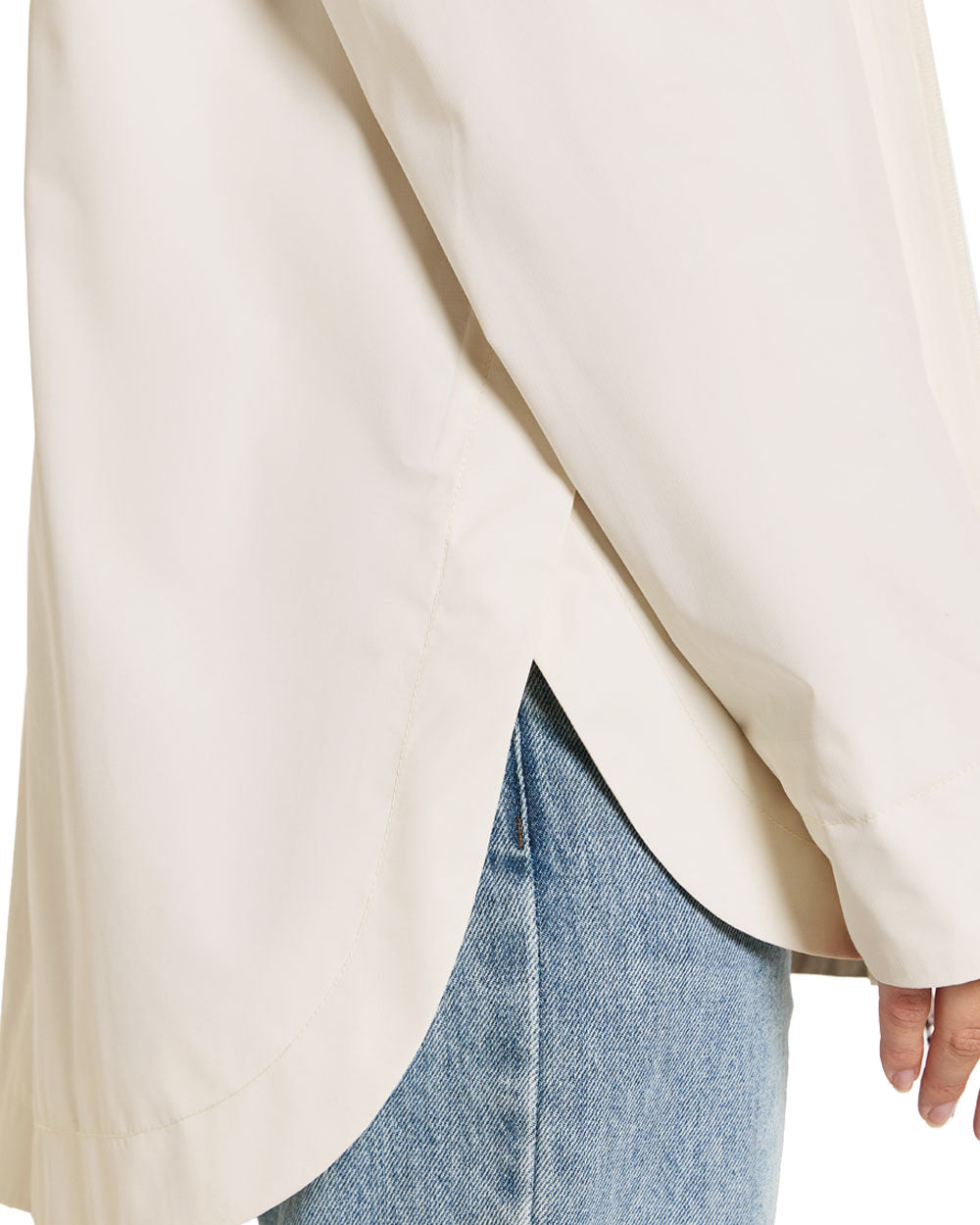 White Foam coloured Didriksons Tilde Womens Jacket on White background 