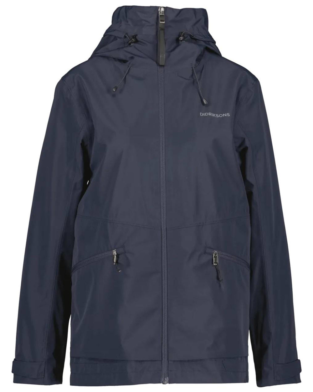 Dark Night Blue Coloured Didriksons Turvi Jacket On A White Background 