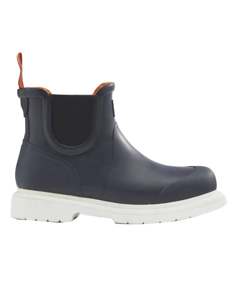 Dark Night Blue Coloured Didriksons Vinga Womens Rubber Boots On A White Background 