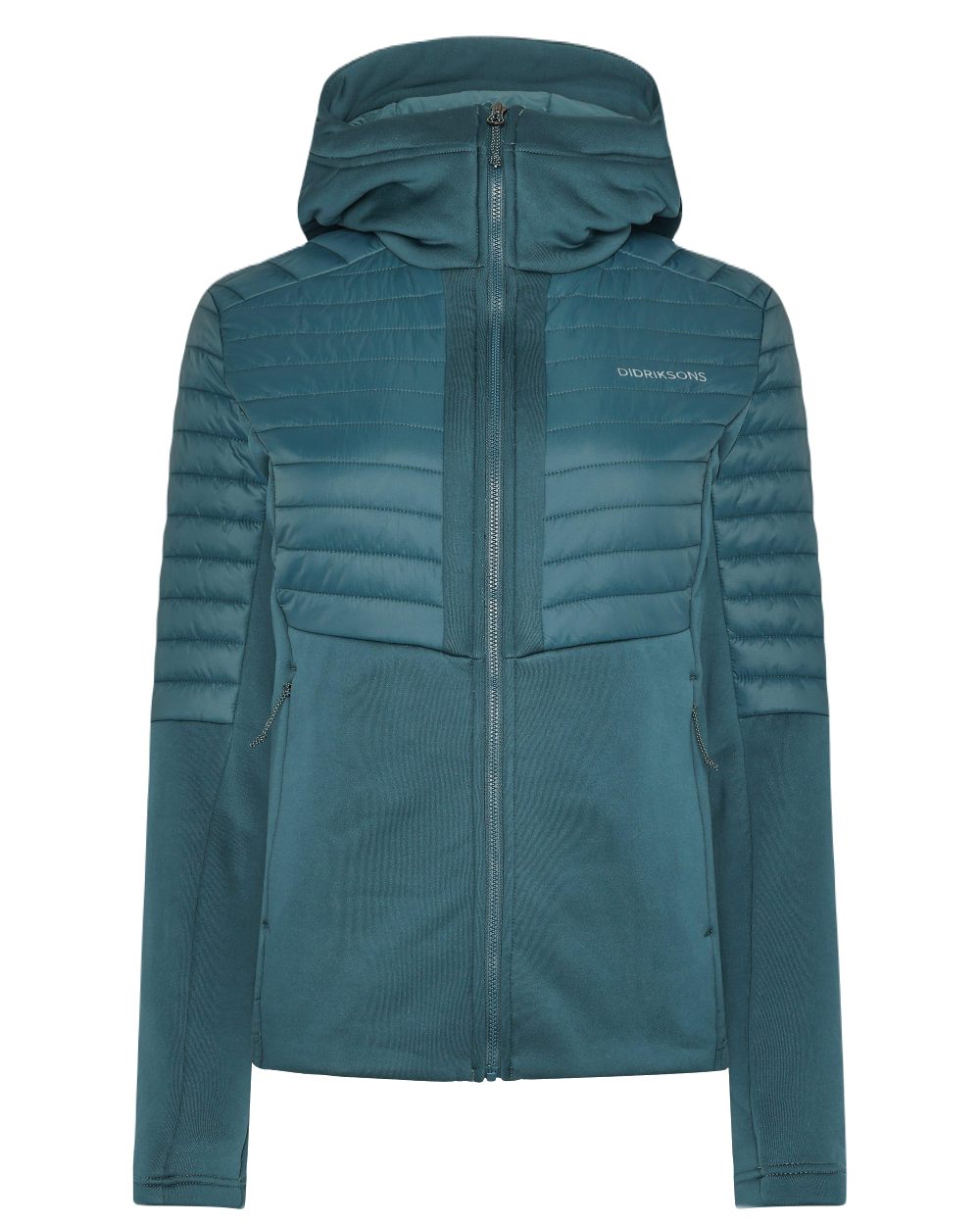 Star Blue Coloured Didriksons Womens Annema Full Zip 6 on White Background
