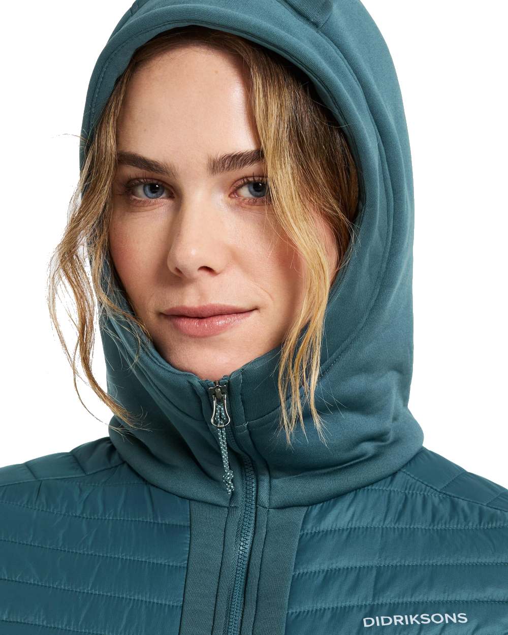 Star Blue Coloured Didriksons Womens Annema Full Zip 6 on White Background

