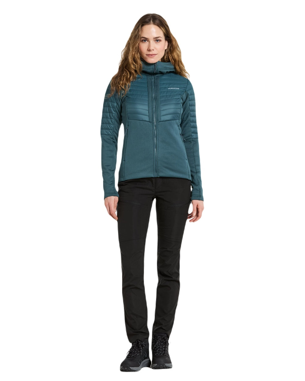 Star Blue Coloured Didriksons Womens Annema Full Zip 6 on White Background
