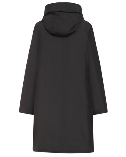 Black Coloured Didriksons Womens Elissa Parka On A White Background 