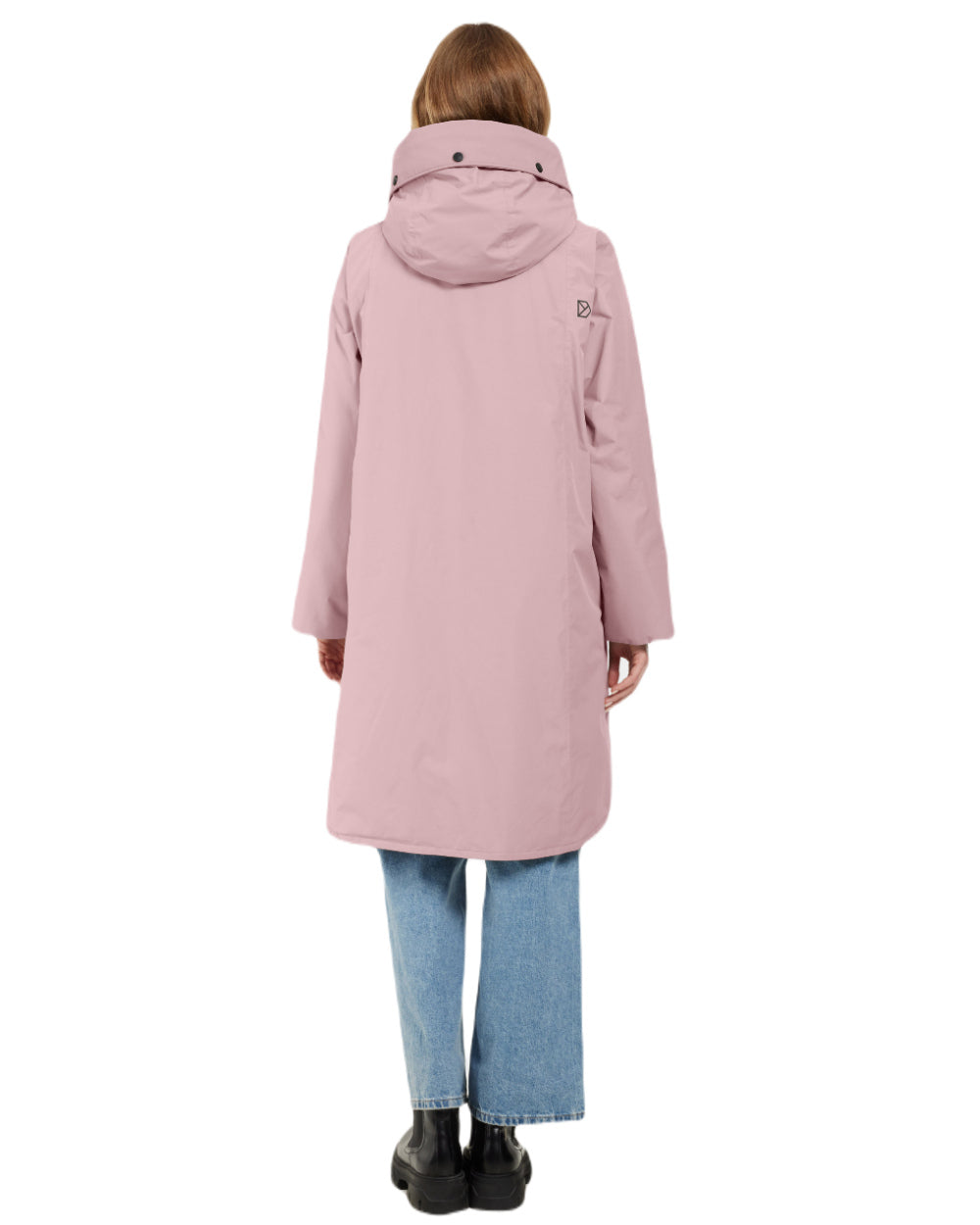 Oyster Lilac Coloured Didriksons Womens Elissa Parka On A White Background 