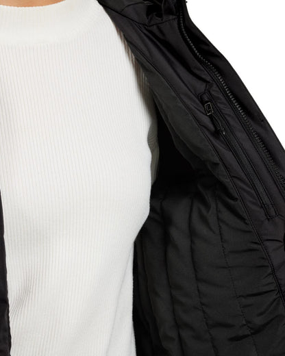 Black Coloured Didriksons Womens Fara Parka On A White Background 