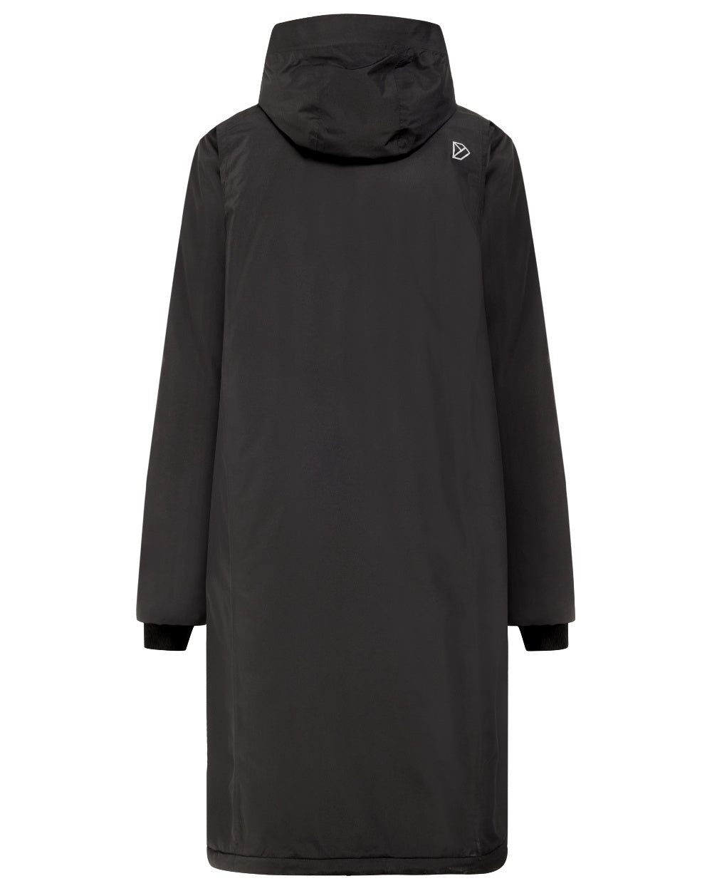 Black Coloured Didriksons Womens Fara Parka On A White Background 