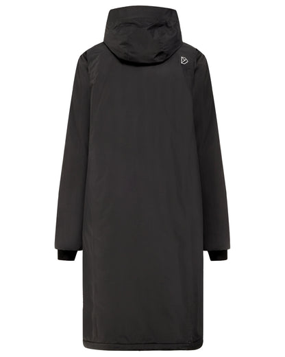 Black Coloured Didriksons Womens Fara Parka On A White Background 