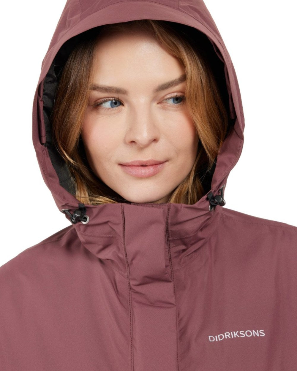 Old Rust Coloured Didriksons Womens Fara Parka On A White Background 