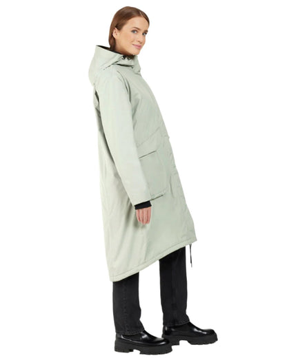 Wilted Leaf Coloured Didriksons Womens Fara Parka On A White Background 