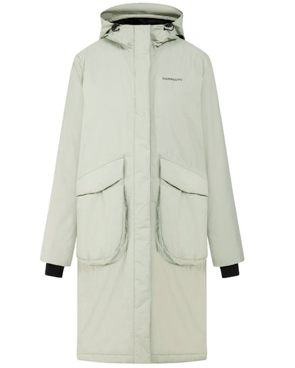 Wilted Leaf Coloured Didriksons Womens Fara Parka On A White Background 