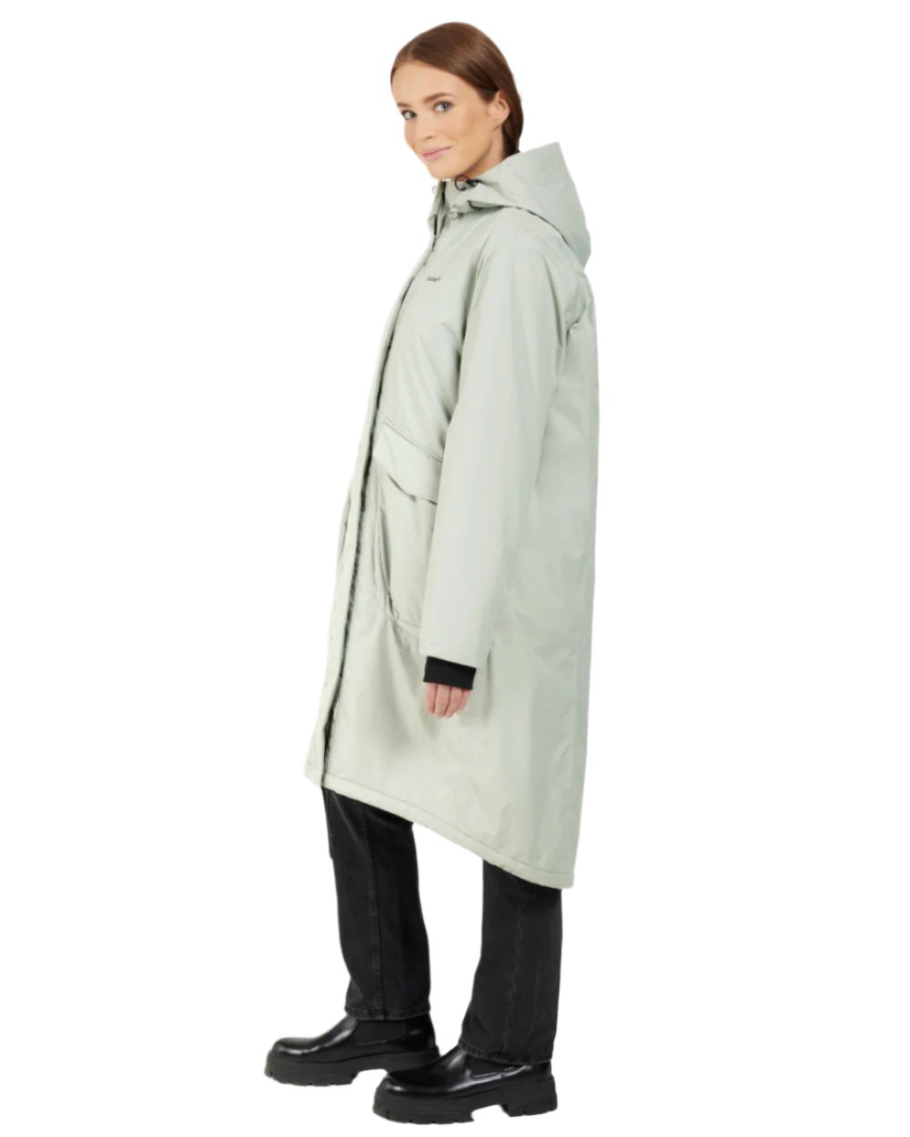 Wilted Leaf Coloured Didriksons Womens Fara Parka On A White Background 