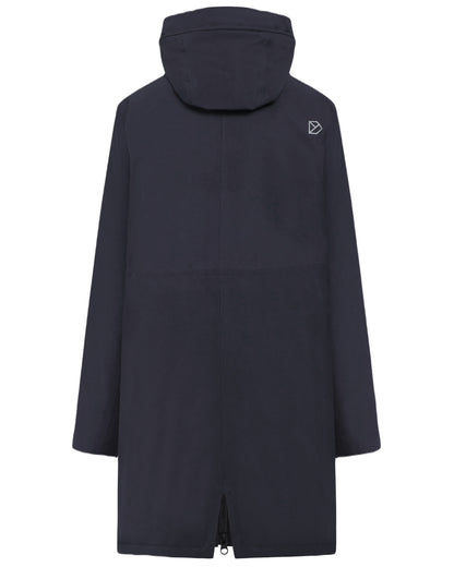 Dark Night Blue Coloured Didriksons Womens Fia Parka On A White Background 