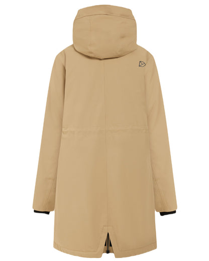 Wood Coloured Didriksons Womens Fia Parka On A White Background 