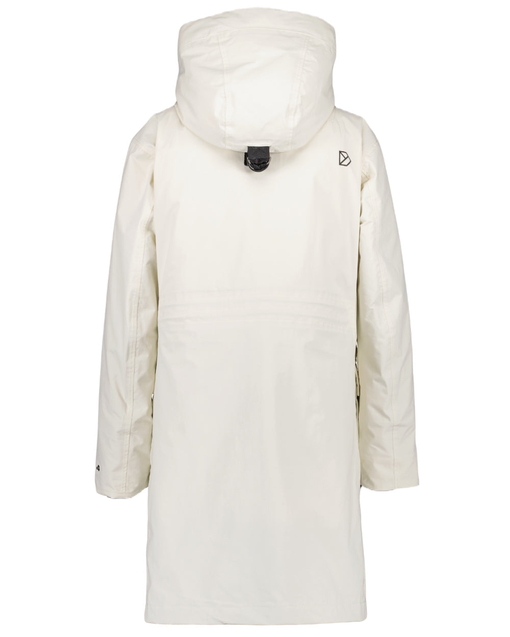 White Foam Coloured Didriksons Womens Ilsa Parka On A White Background 