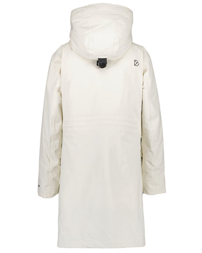 White Foam Coloured Didriksons Womens Ilsa Parka On A White Background 