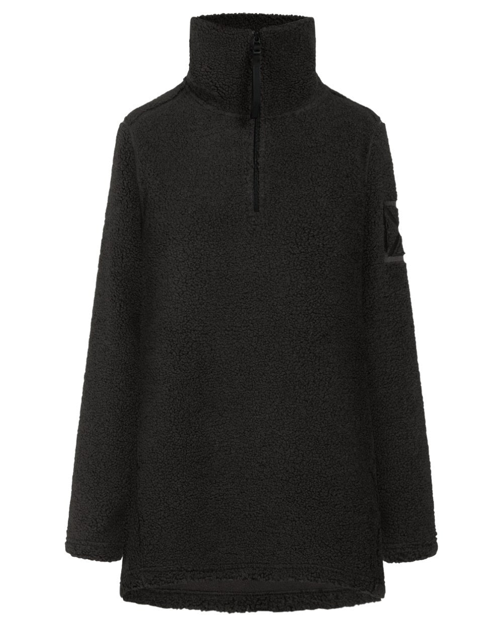 Black Coloured Didriksons Womens Marina Half Zip On A White Background 