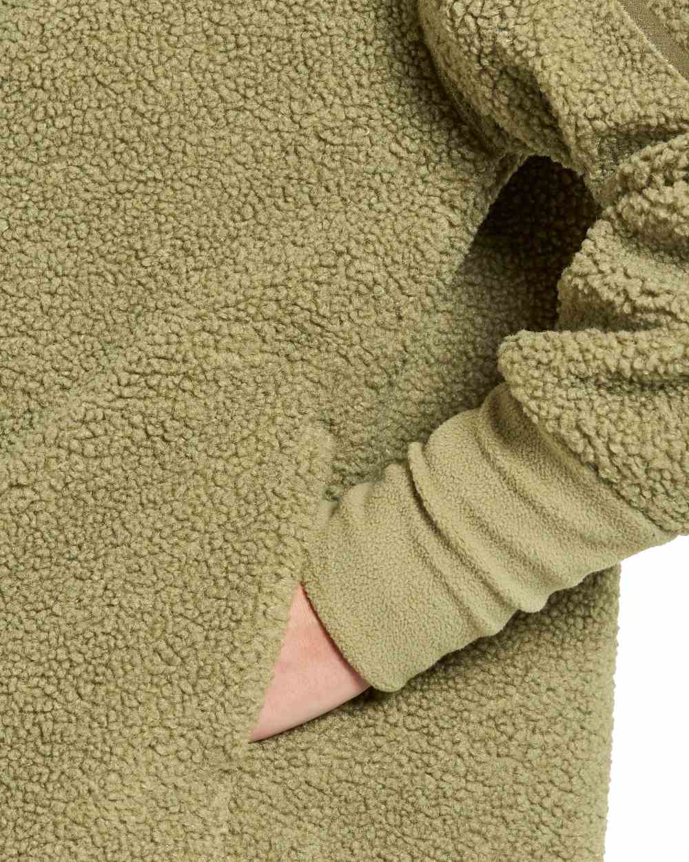 Olive Green Coloured Didriksons Womens Mella Full Zip Jacket on White Background
