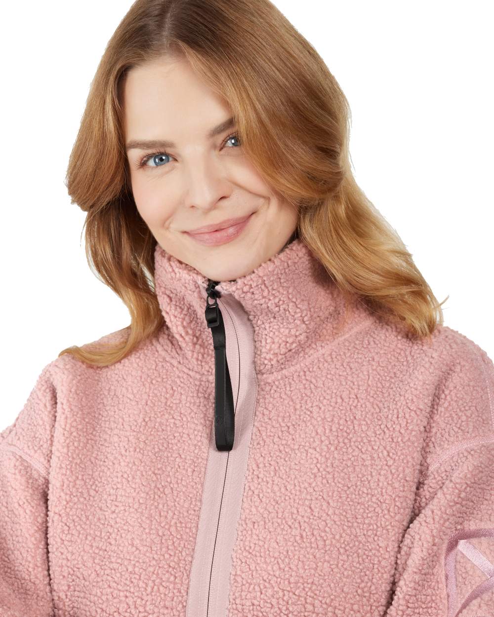 Oyster Lilac Coloured Didriksons Womens Mella Full Zip Jacket On A White Background 