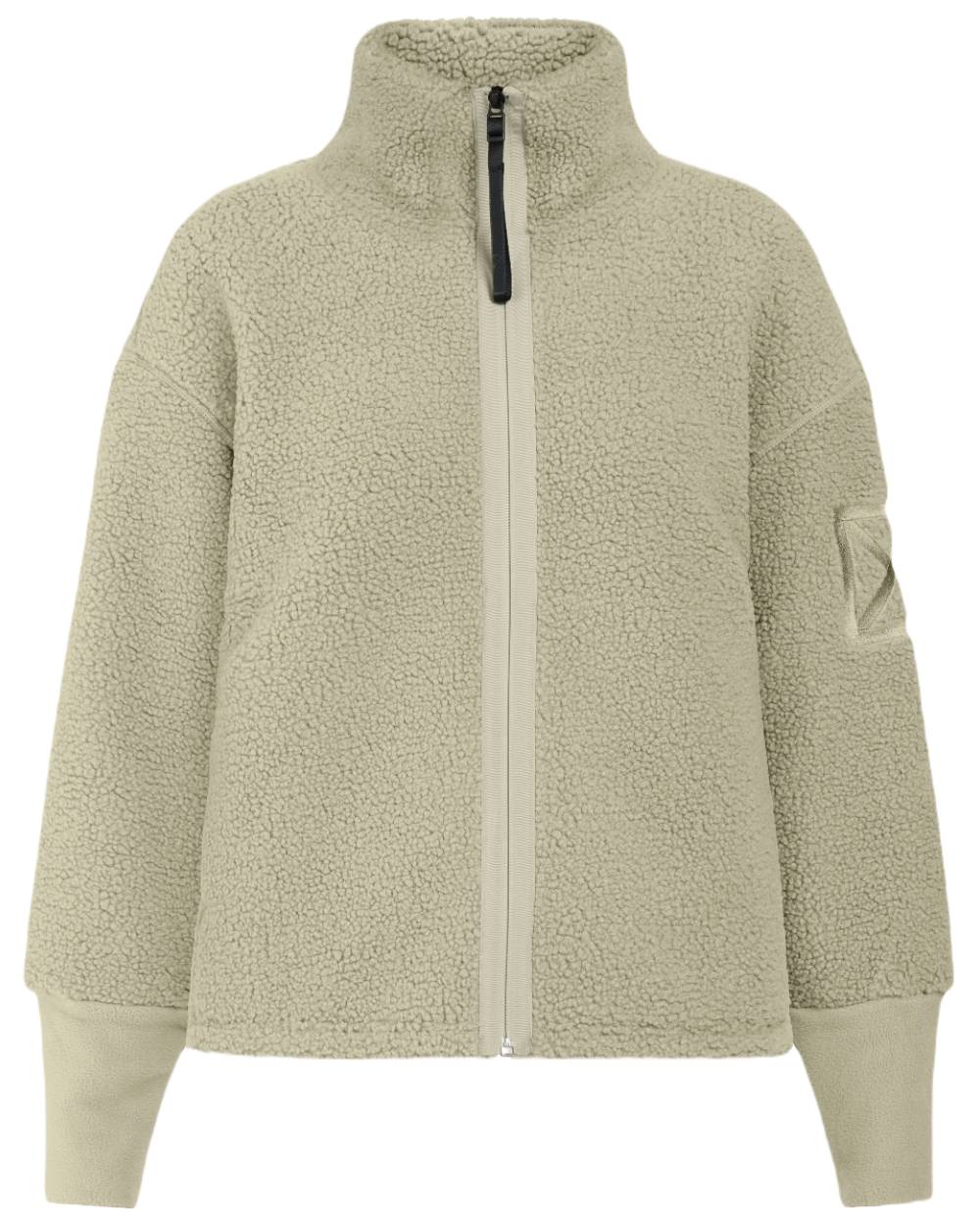 Wilted Leaf Coloured Didriksons Womens Mella Full Zip Jacket On A White Background 