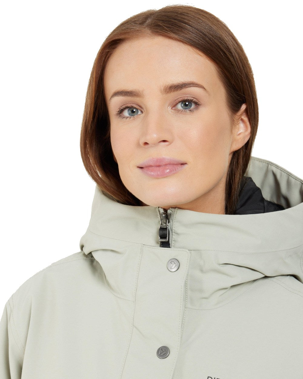 Wilted Leaf Coloured Didriksons Womens Mia Long Parka 2 On A White Background 