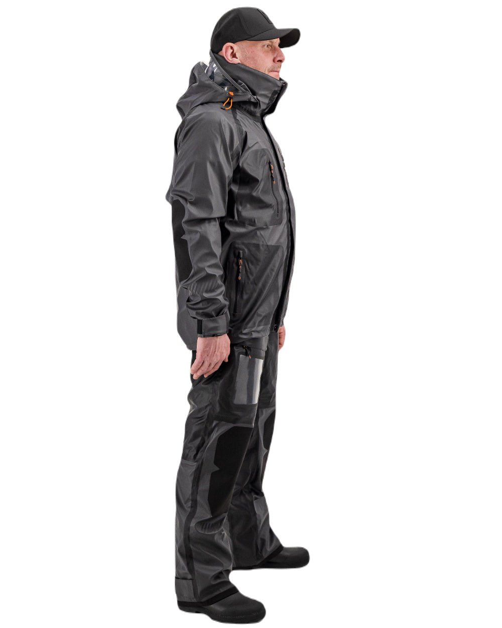 Coal Black Coloured Didriksons Element 2.0 Unisex Jacket On A White Background