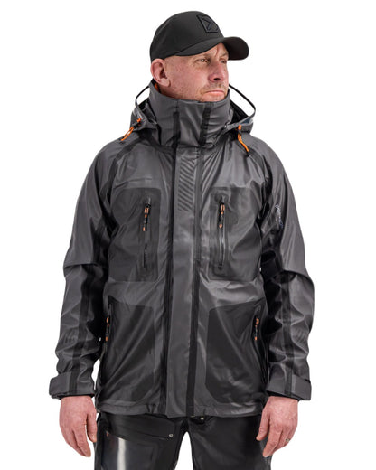 Coal Black Coloured Didriskons Element 2.0 Unisex Jacket On A White Background
