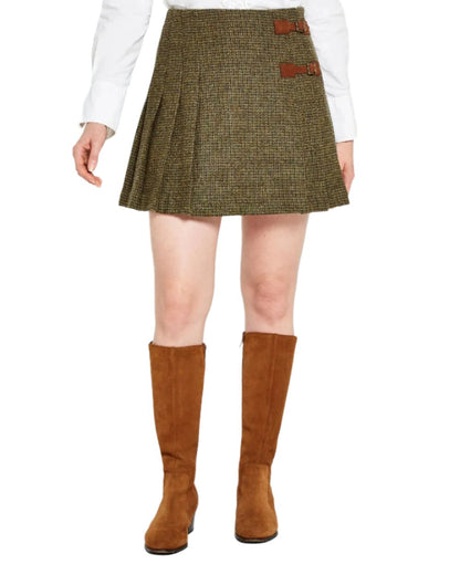 Heath Coloured Dubarry Blossom Tweed Skirt On A White Background