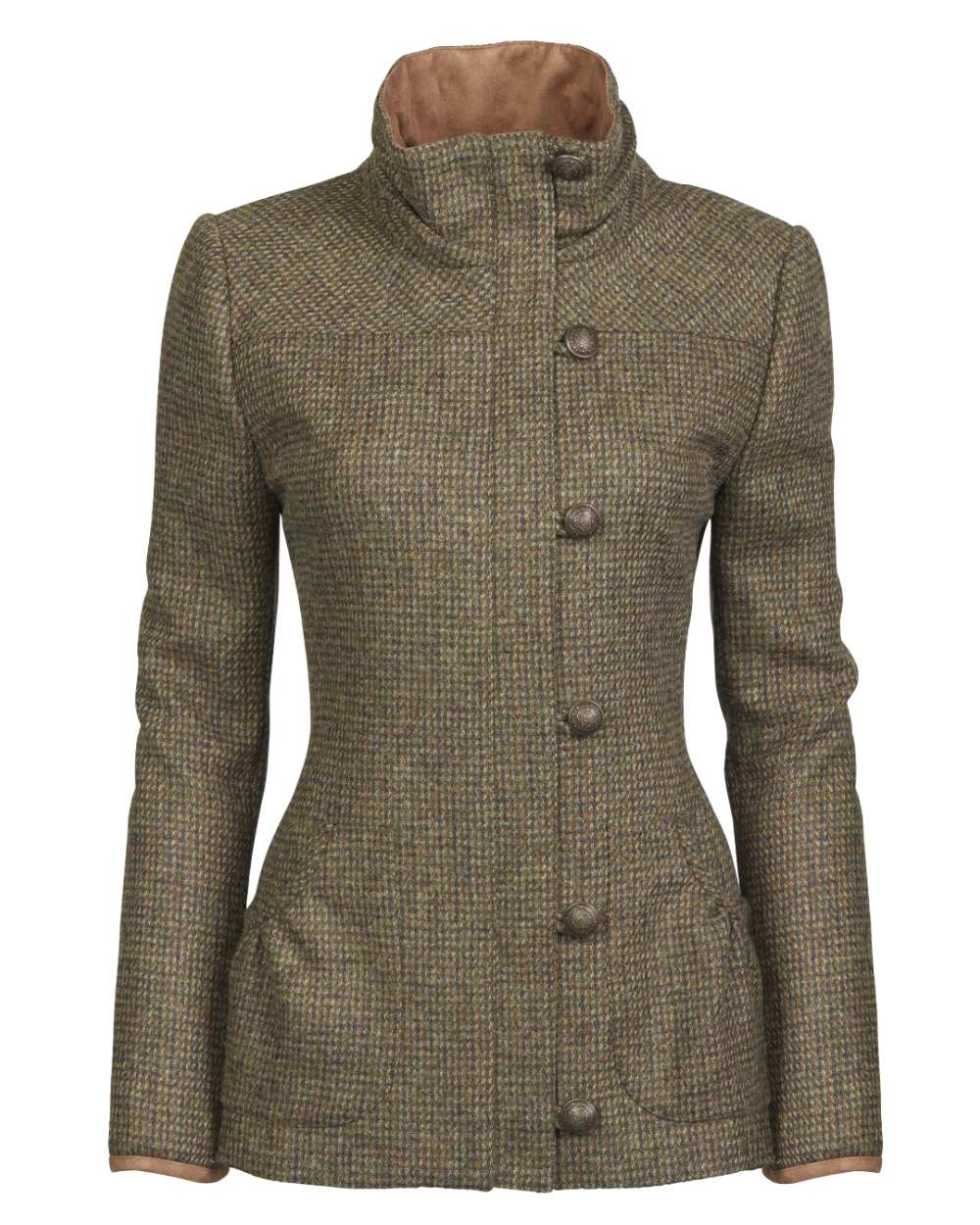 Heath Coloured Dubarry Bracken Tweed Jacket On A White Background