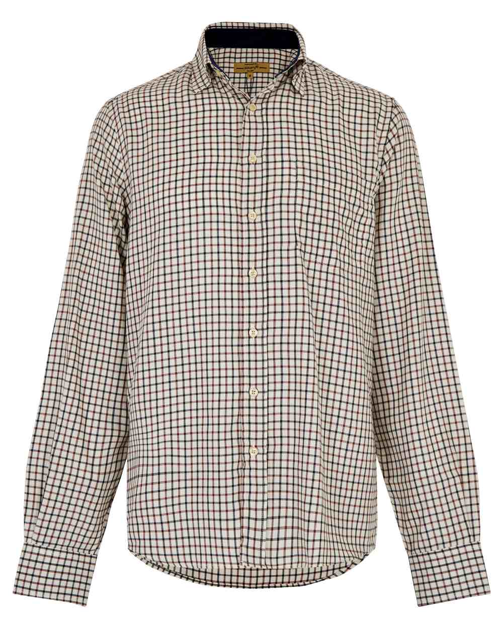 Ox Blood Coloured Dubarry Connell Tattersal Check Shirt On A White Background