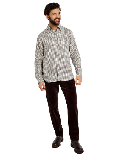 Ox Blood Coloured Dubarry Connell Tattersal Check Shirt On A White Background