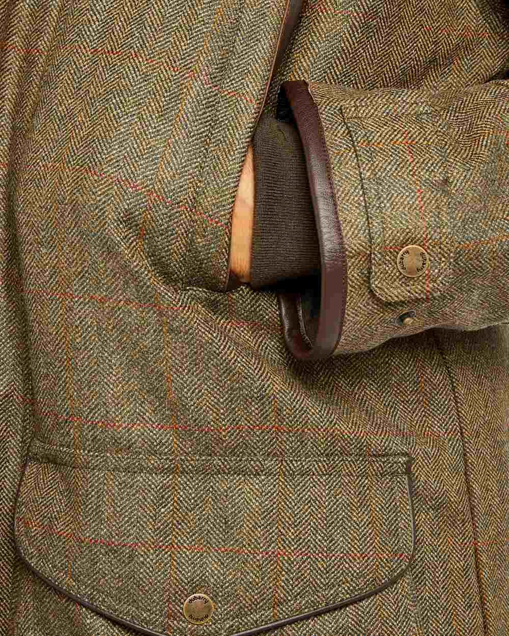 Cedar Coloured Dubarry Mens Ballinturbet Tweed Shooting Jacket On A White Background