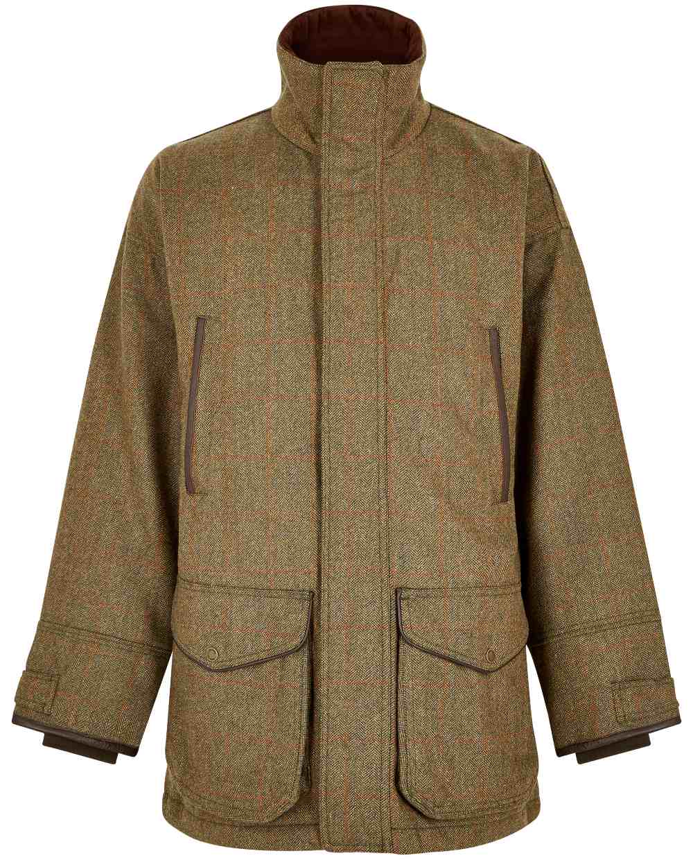 Cedar Coloured Dubarry Mens Ballinturbet Tweed Shooting Jacket On A White Background