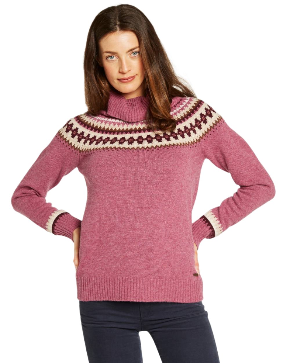 Clover Coloured Dubarry Riverdale Knitted Sweater On A White Background