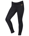 Black Coloured Dublin Childrens Cool It Everyday Riding Tights On A White Background #colour_black