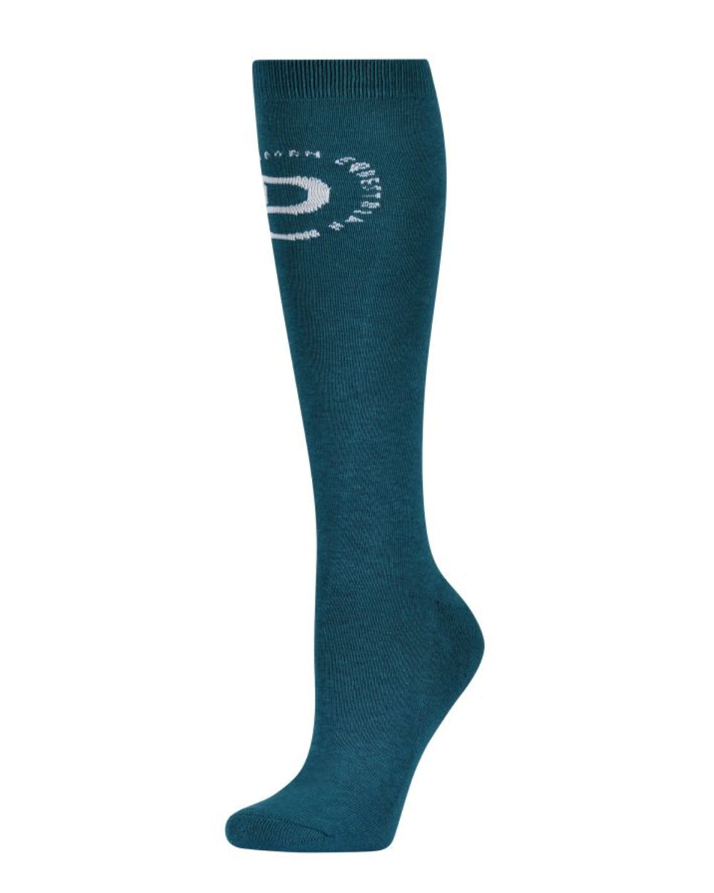 Deep Lake Coloured Dublin Logo Socks On A White Background 