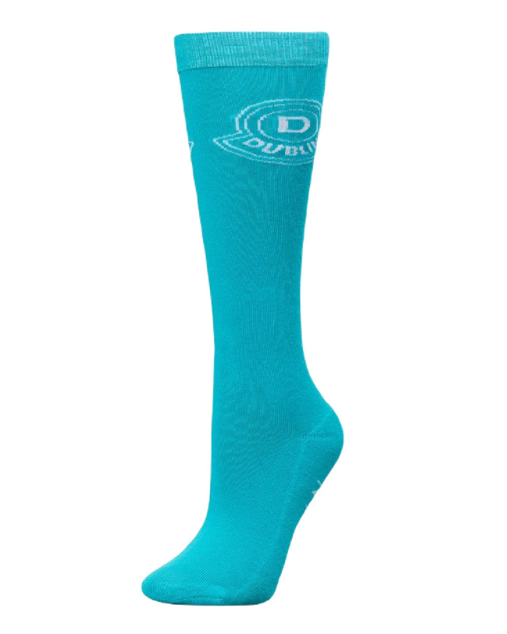 Jade Coloured Dublin Logo Socks On A White Background 