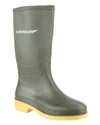 Green coloured Dunlop Dulls Children's Wellington Boots on white background #colour_green