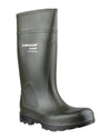 Green coloured Dunlop Purofort Professional Wellingtons - Non-Safety on white background #colour_green