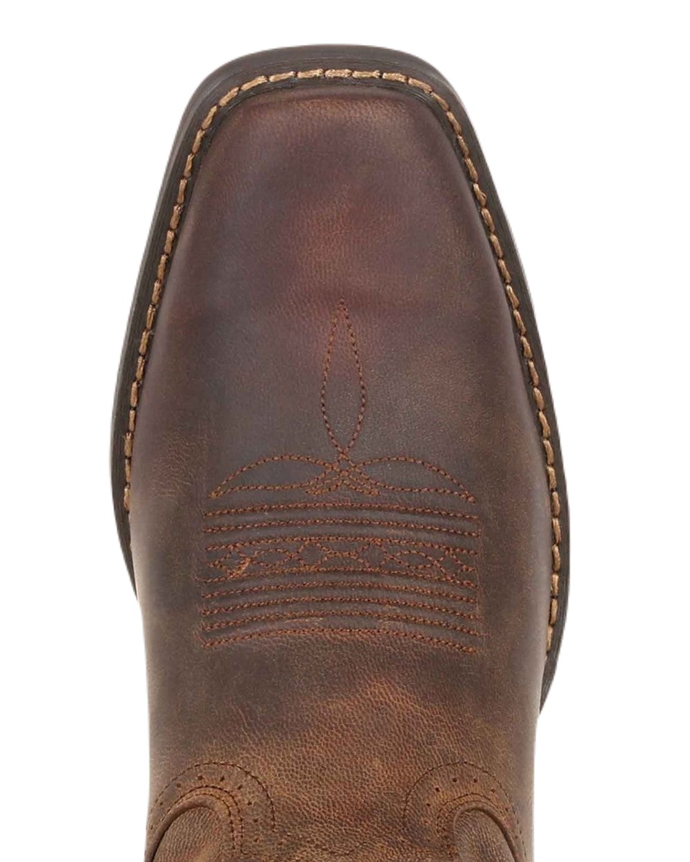 Distressed Sunset Brown Coloured Durango Mens Rebel Frontier Western Boots on White Background
