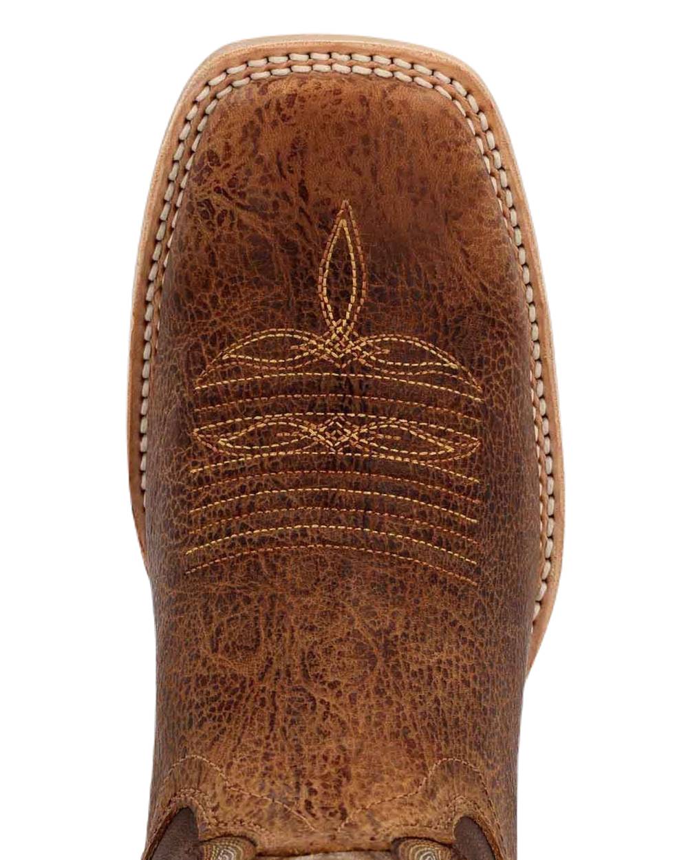 Rustic Tan Tobacco Coloured Durango Mens Rebel Pro Lite Western Wide Fit Boots on White Background
