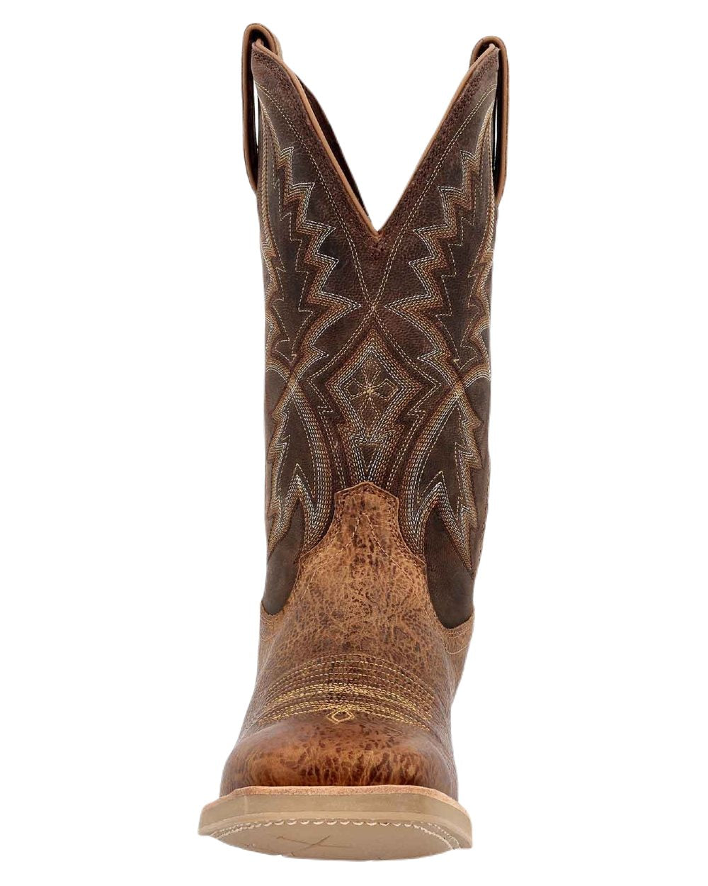Rustic Tan Tobacco Coloured Durango Mens Rebel Pro Lite Western Wide Fit Boots on White Background
