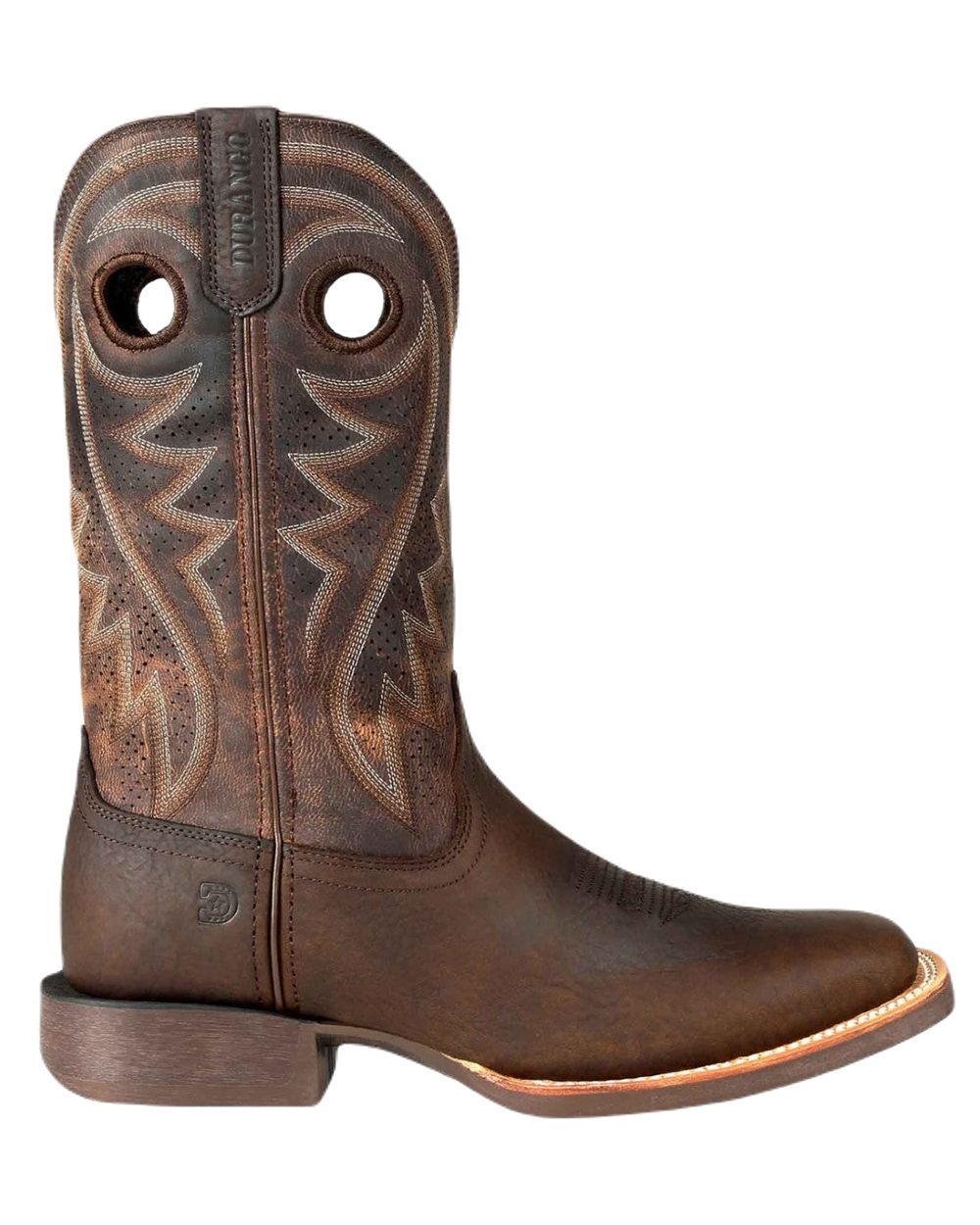 Bay Brown Coloured Durango Mens Rebel Pro Wide Fit Western Boots on White Background
