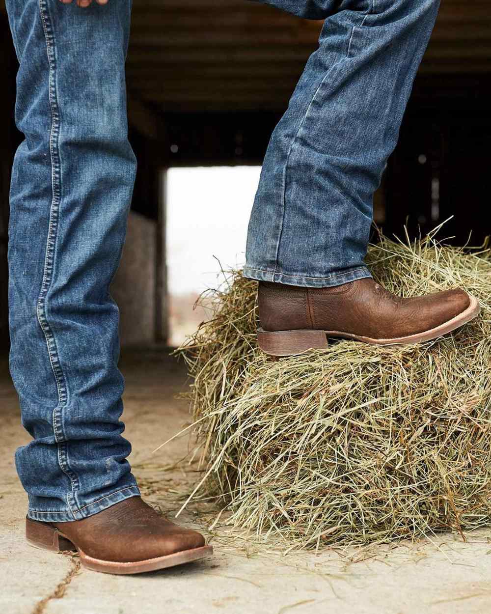 Bay Brown Coloured Durango Mens Rebel Pro Wide Fit Western Boots on Outdoor Background
