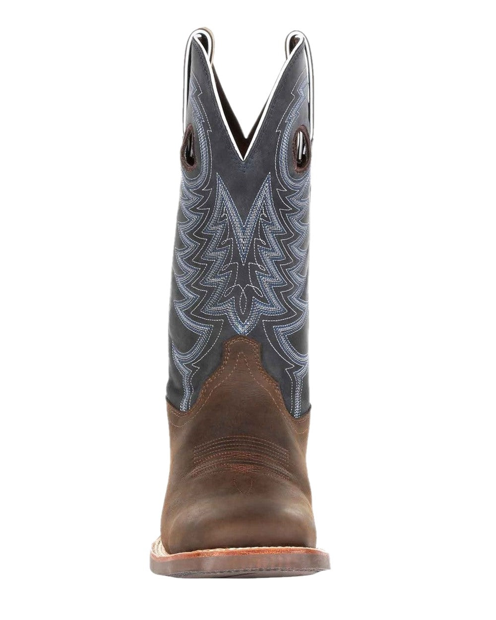 Belgian Brown Denim Blue Coloured Durango Mens Rebel Pro Western Classic Boots on White Background
