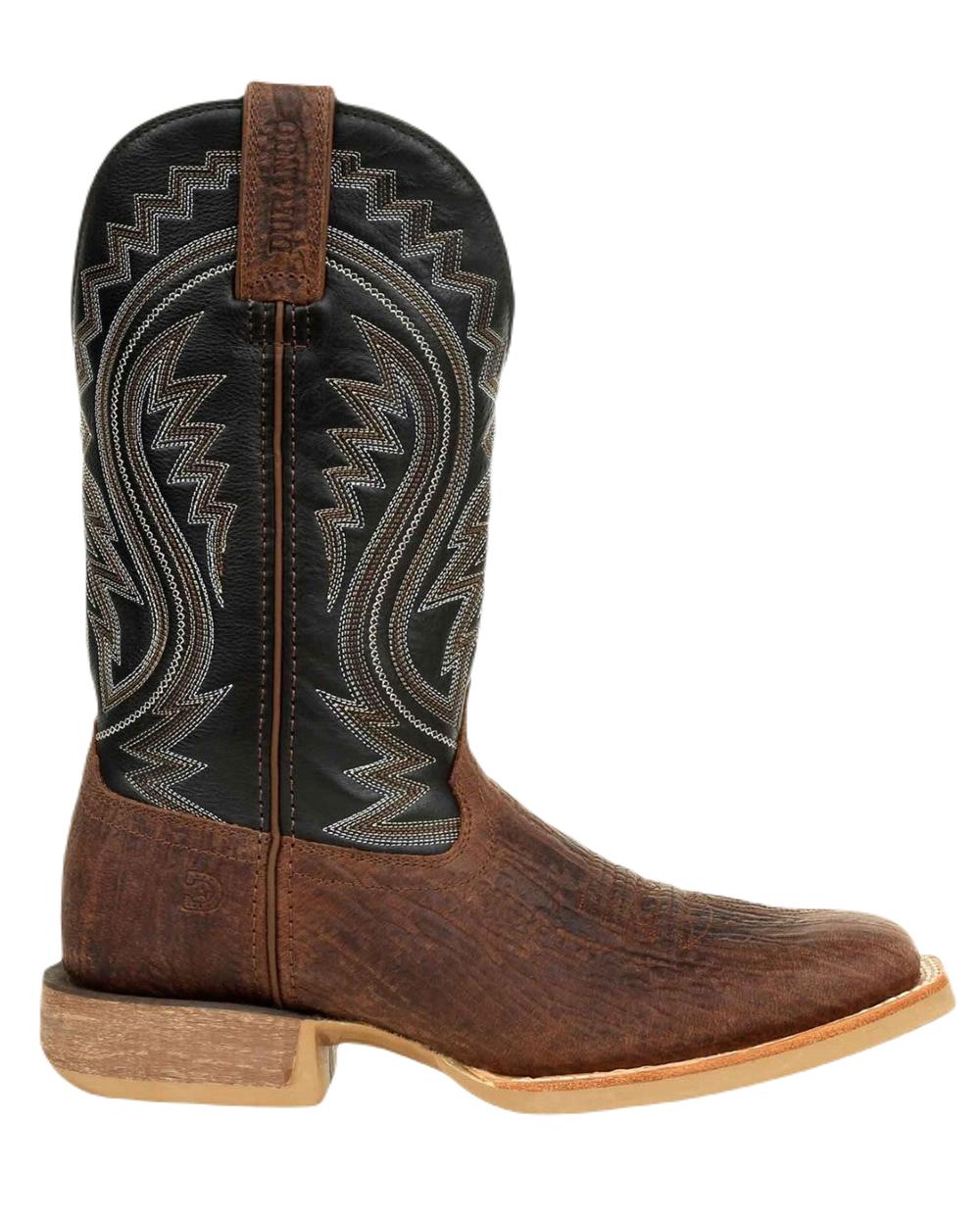 Acorn Black Onyx Coloured Durango Mens Rebel Pro Western Fashion Boots on White Background
