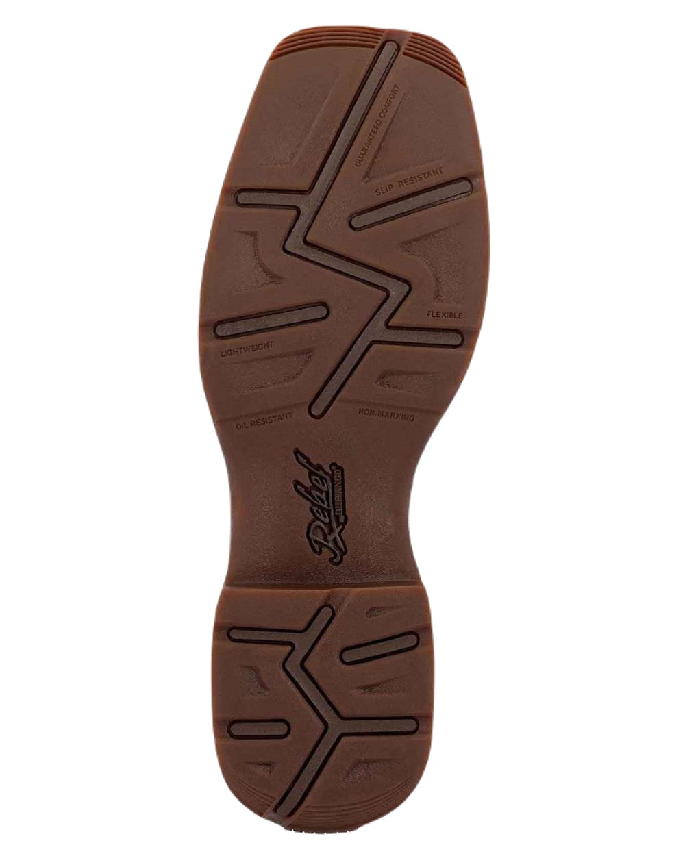Brown Coloured Durango Mens Rebel Waterproof Western Boots on White Background
