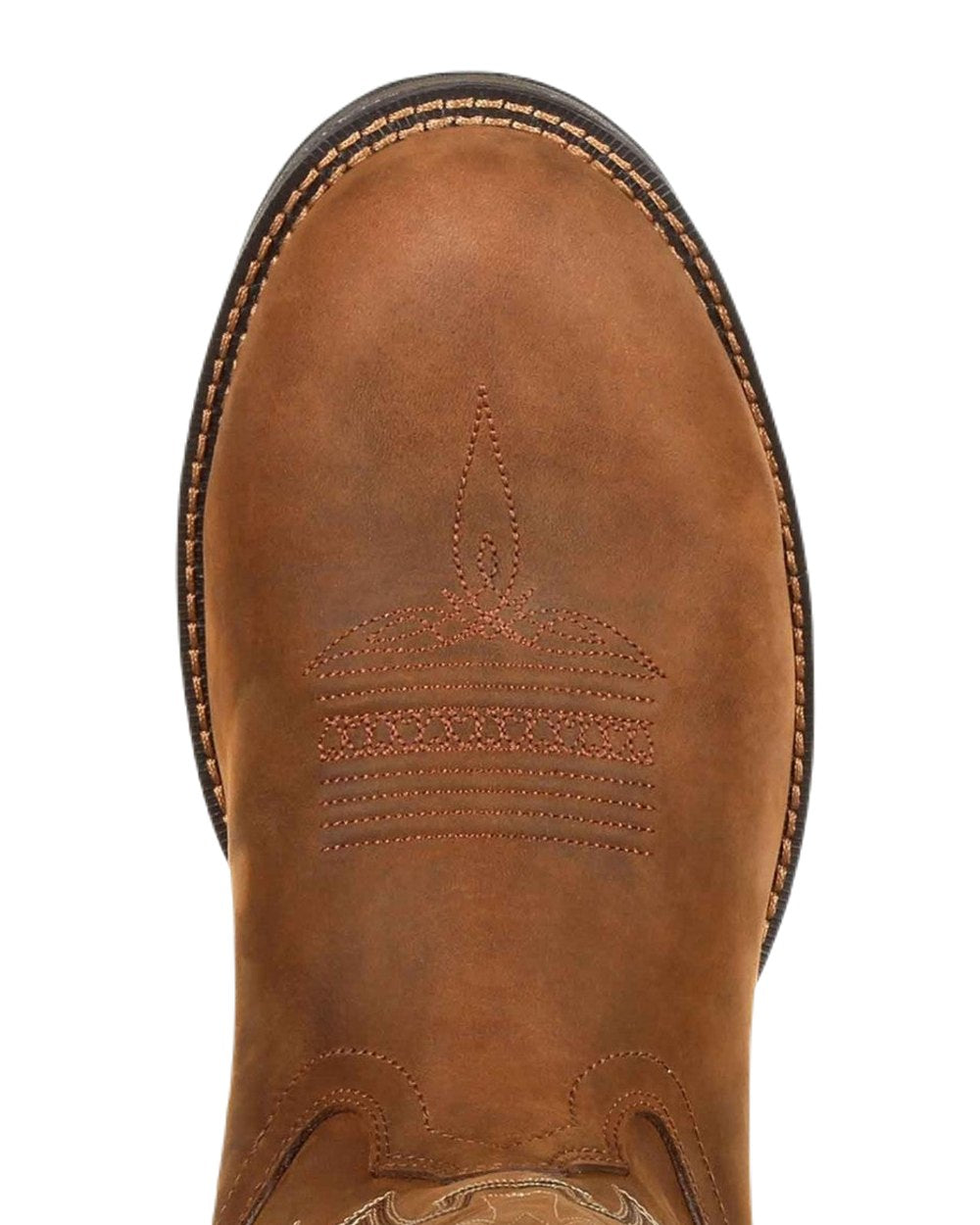 Coyote Brown Coloured Durango Mens 12" Waterproof Western Cowboy Boots on White Background
