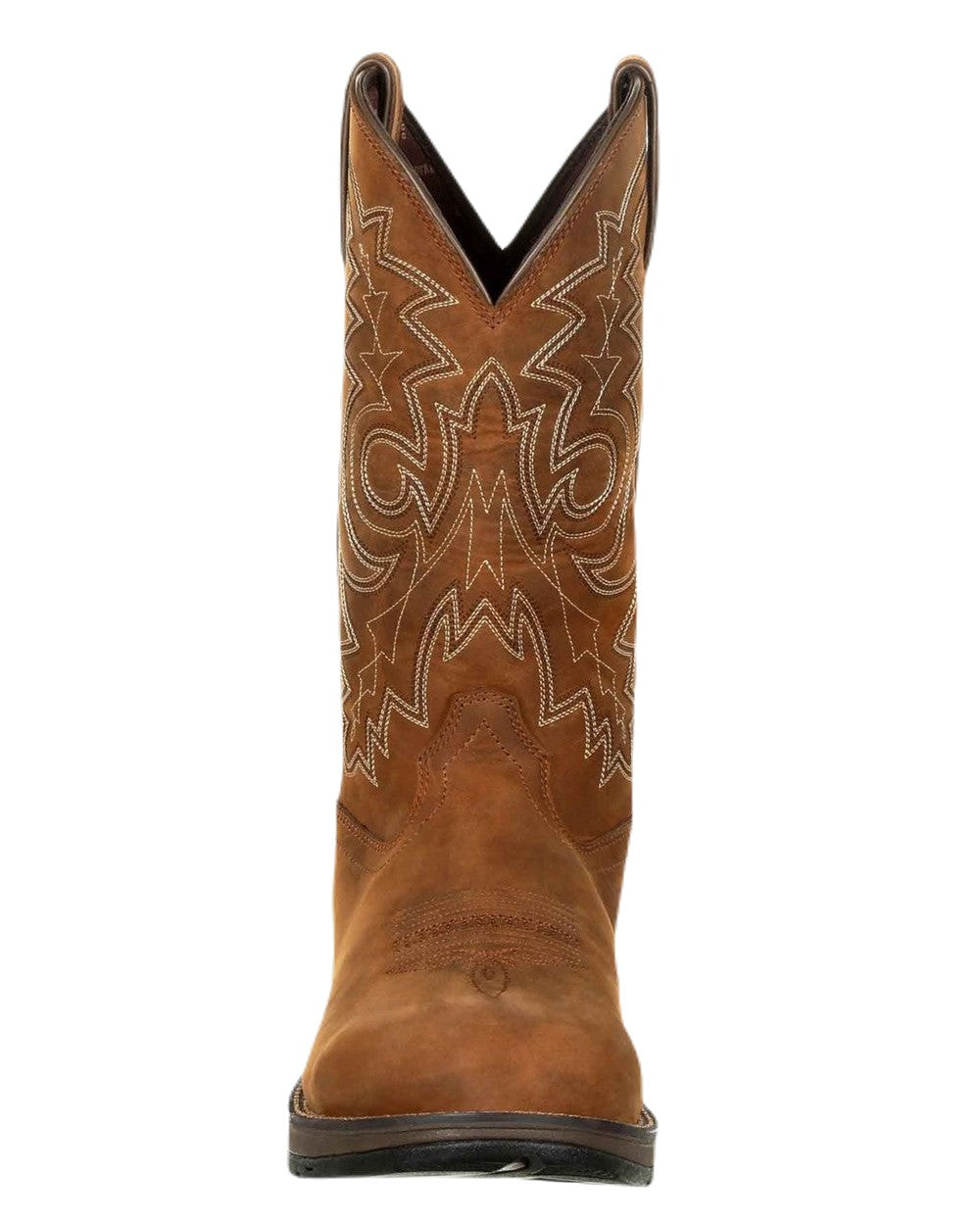 Coyote Brown Coloured Durango Mens 12" Waterproof Western Cowboy Boots on White Background
