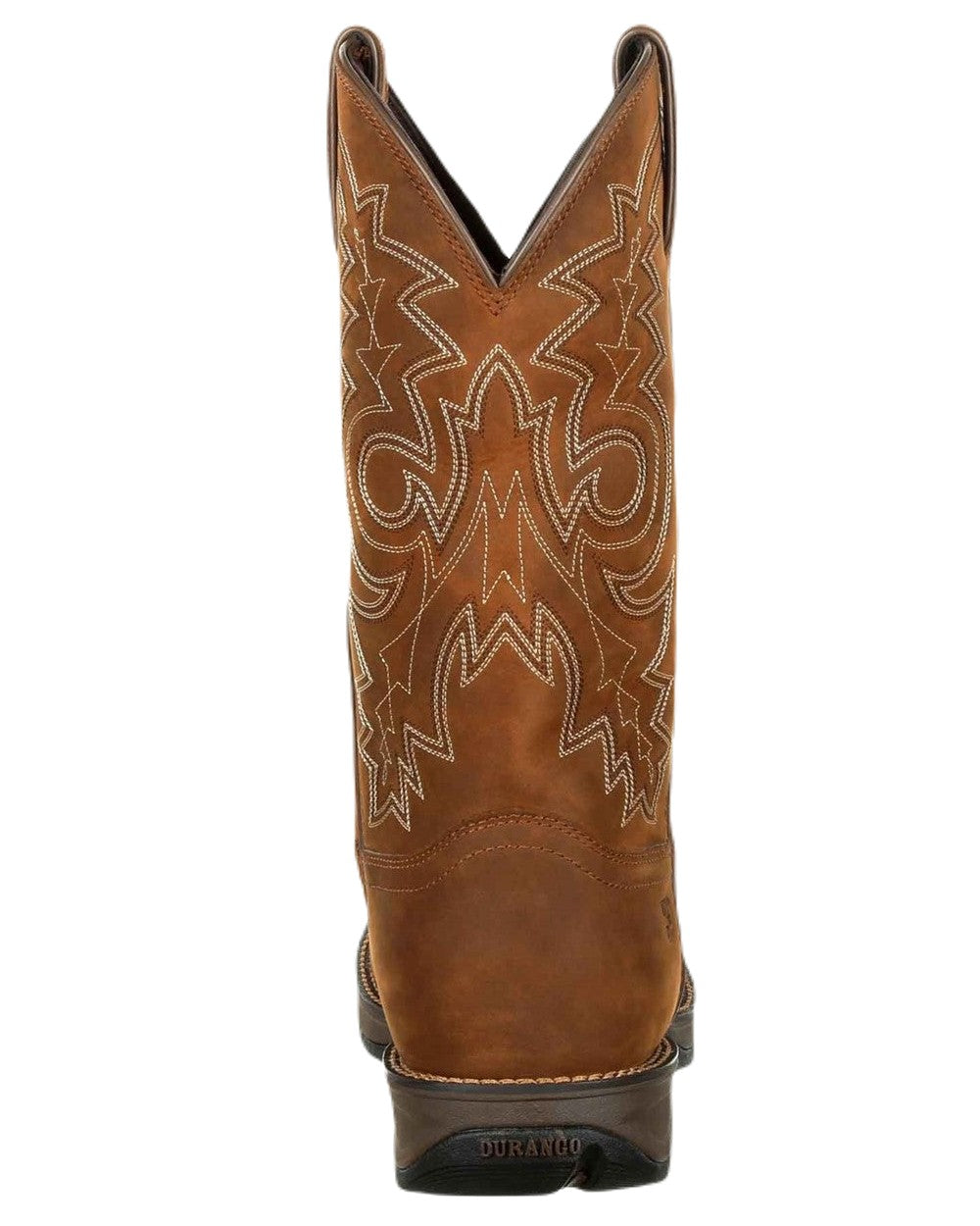 Coyote Brown Coloured Durango Mens 12" Waterproof Western Cowboy Boots on White Background
